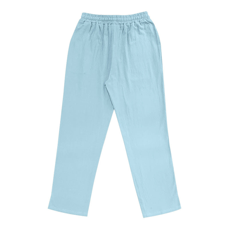 Men's Comfortable Beach Pants with Elastic Waistband and Side Pockets Lune London