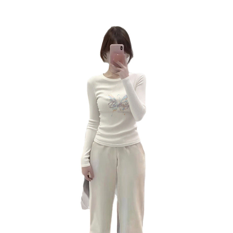 Top à manches longues pour femmes avec logo détaillé Chic & Stil