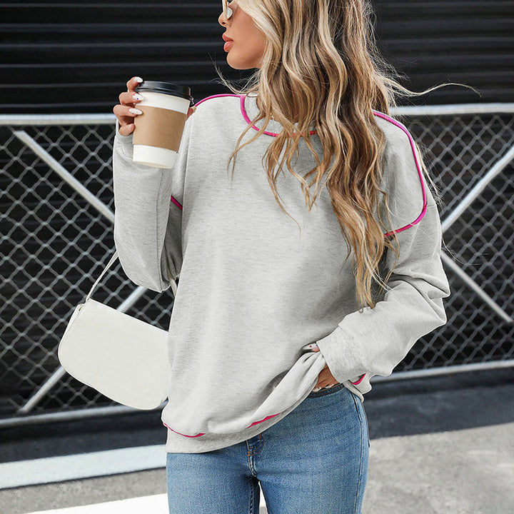 Casual sweatshirt for women with contrasting seams Lune London