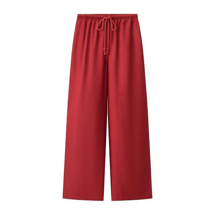 Leisure pants for women with a wide cut and comfortable elastic waistband Lune London