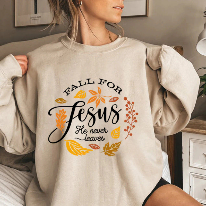 Sweatshirt pour femmes avec un design botanique automnal inspirant et une doublure intérieure agréablement douce Chic & Stil
