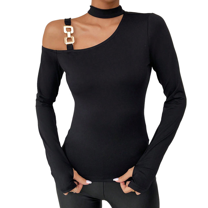 Women's body with an off-shoulder design and an elegant choker collar Chic & Stil