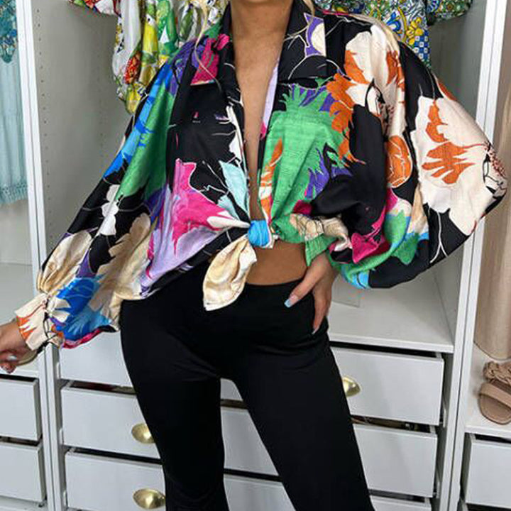 Blouse tendance pour femmes avec design floral et grande taille Chic & Stil