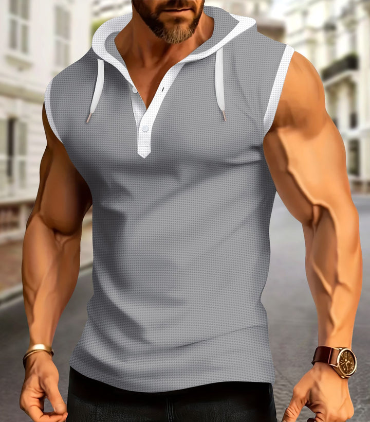 Men's performance polo shirt with short sleeves and hood Chic and Style
