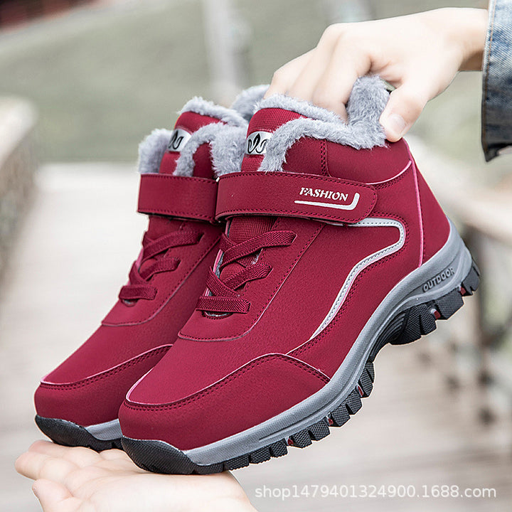 Women outdoor hiking shoes warm padded with adjustable Velcro closure Lune London
