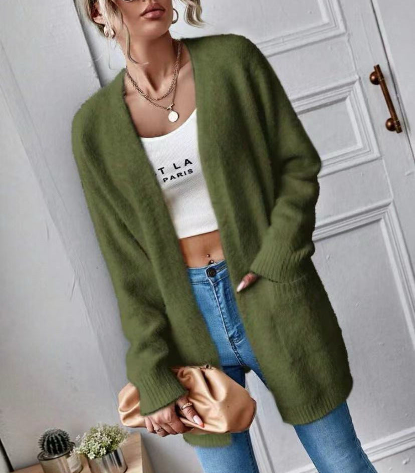 Ladies open cardigan cozy in soft material Lune London