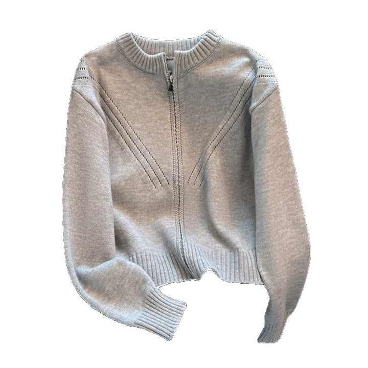 Pull en maille sportive pour femmes avec zip décoratif Chic & Stil