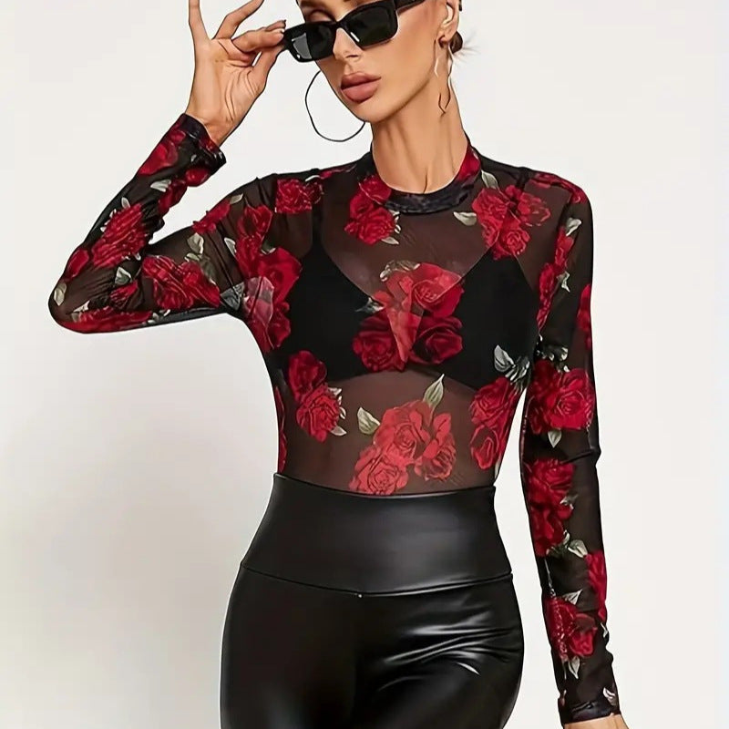 Chemise à manches longues pour femmes avec design abstrait moderne Chic & Stil