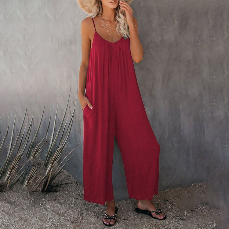 Ladies Elegant Sleeveless Jumpsuit Lune London