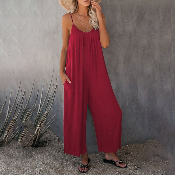 Ladies Elegant Sleeveless Jumpsuit Lune London