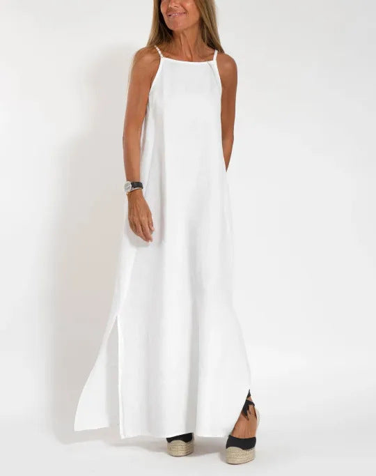 Maxi dress for ladies with an elegant cut and fine straps Lune London