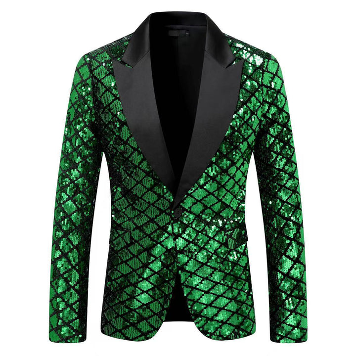 Elegant sequin blazer jacket for men with classic lapels Lune London