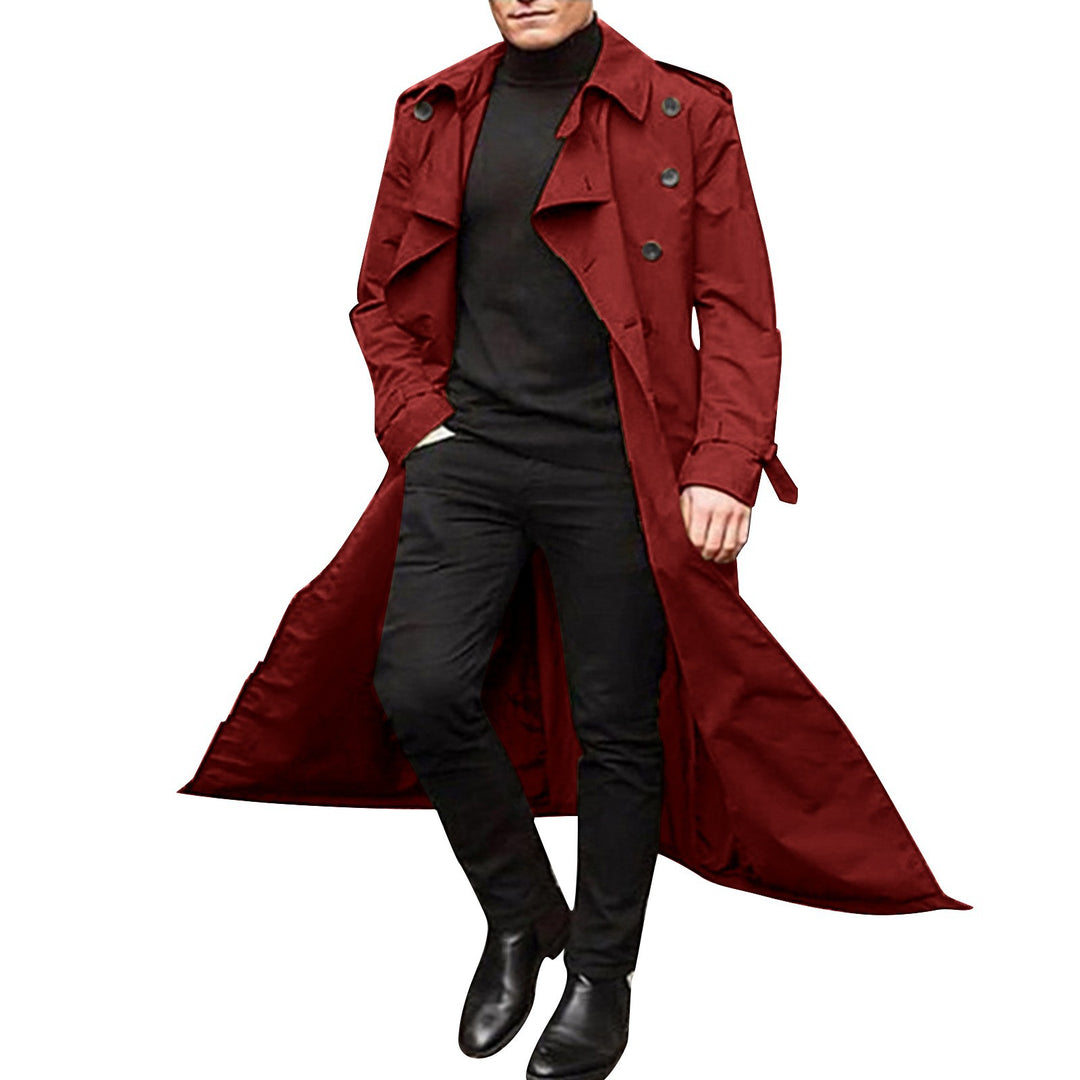 Elegant trench coat for men with double row of buttons Lune London