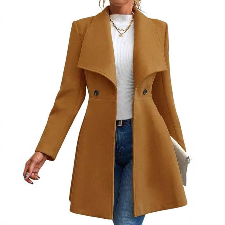 Elegant transition jacket for women with wide collar Lune London