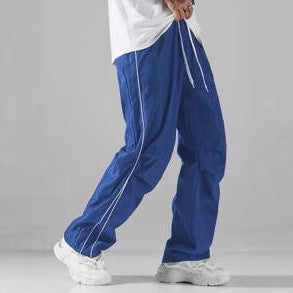 Sport leisure pants for men with elastic waistband and stylish contrast bands Lune London