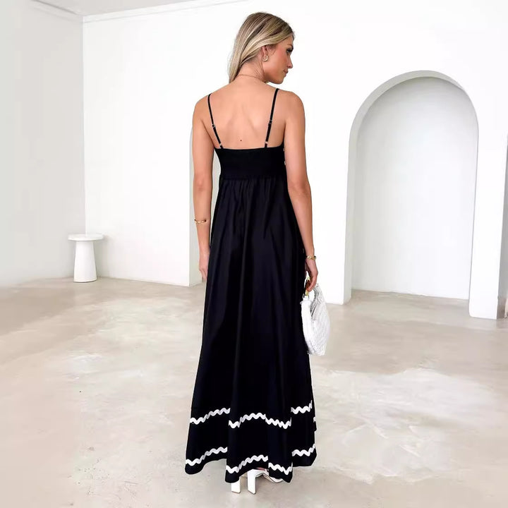 Chic & Stil Elegant A-line summer maxi dress for women with sophisticated decorative embellishments