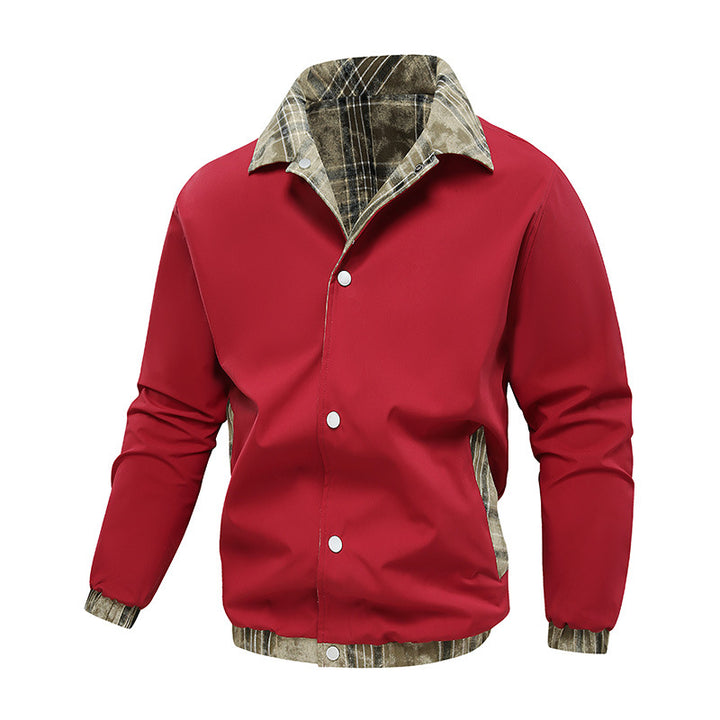 Casual transition jacket for men with checkered lining Lune London