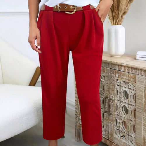 Classic high-waisted trousers for women with wide legs Lune London