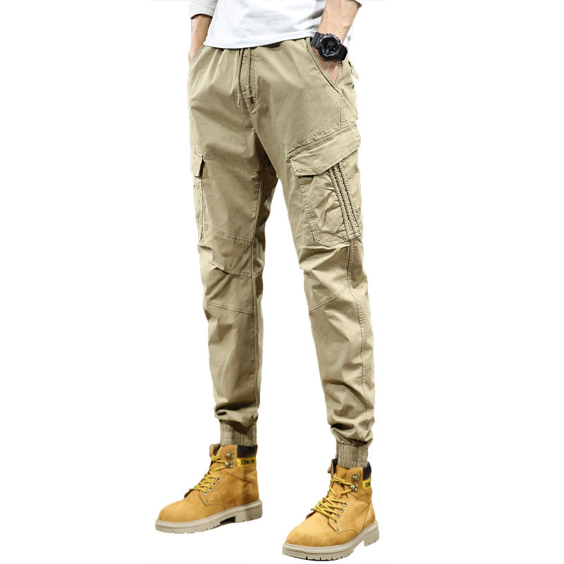 Pantalon cargo confortable pour hommes avec taille élastique et plusieurs poches Lune London