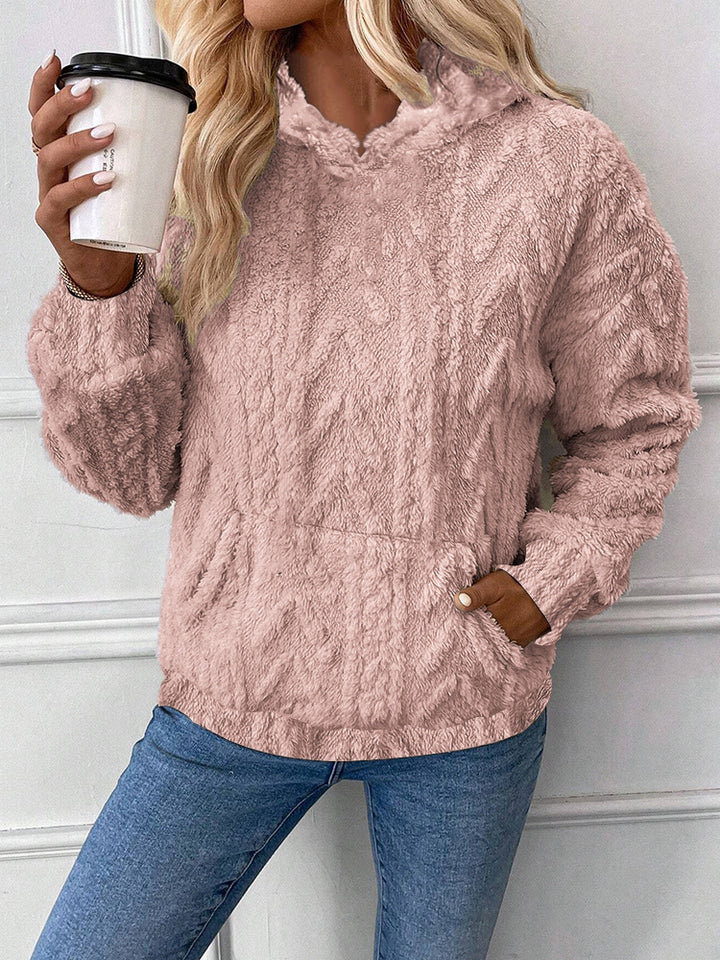 Women's hoodie made from soft material with integrated kangaroo pockets Lune London