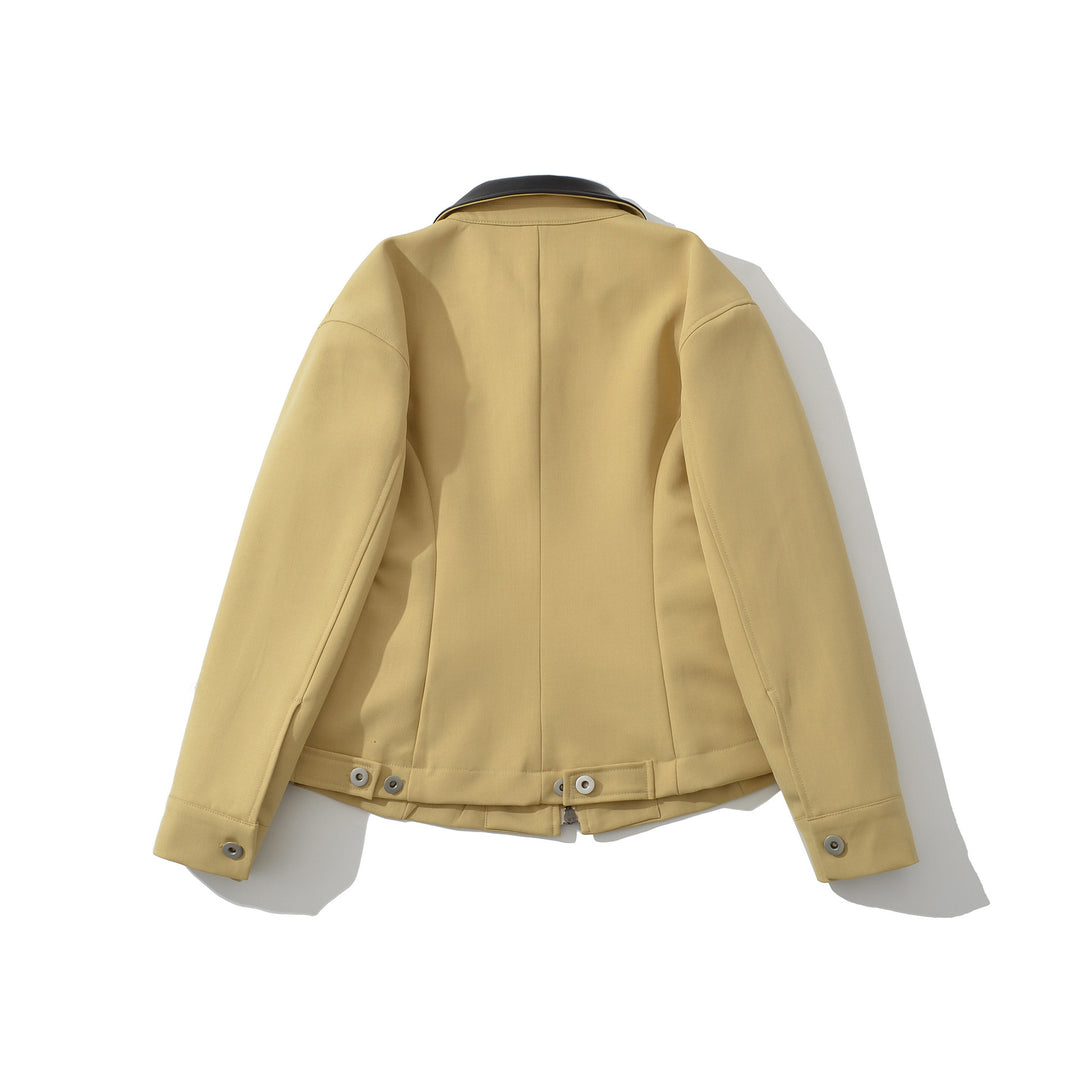 Lune London Women's Fashion Short Jacket with Leather Details