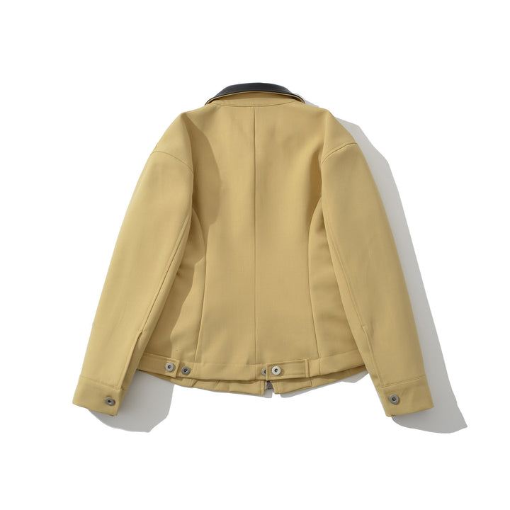 Lune London Women's Fashion Short Jacket with Leather Details