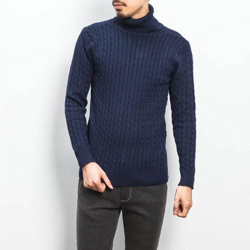 Comfortable turtleneck sweater for men with diamond pattern Lune London