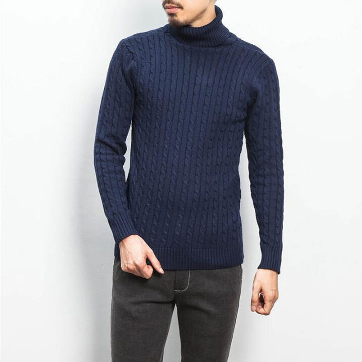 Comfortable turtleneck sweater for men with diamond pattern Lune London