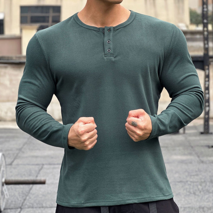Men's stylish long sleeve shirt with modern button closure Lune London