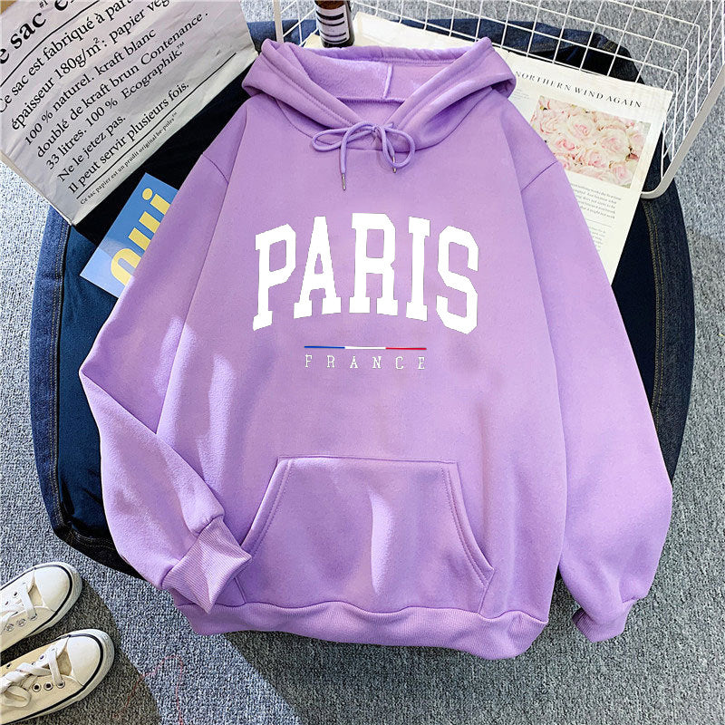 Women's hoodie with large Paris print Chic & Stil