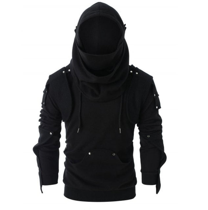 Hooded sweatshirt jacket for men with high collar and innovative details Lune London