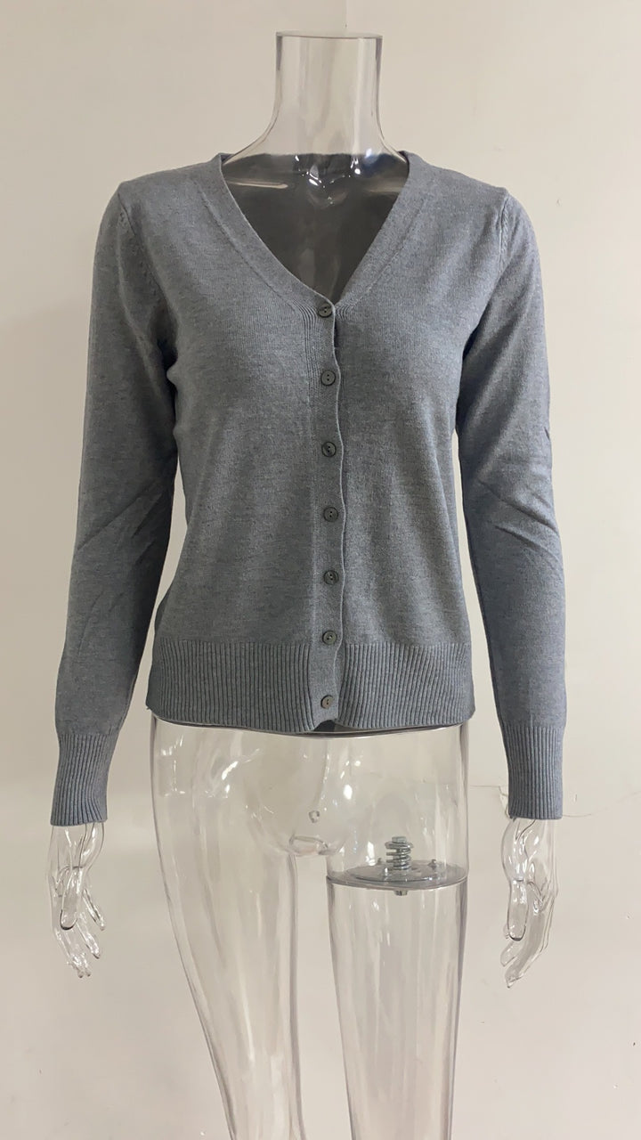 Cardigan for ladies with buttoned front and V-neck Lune London