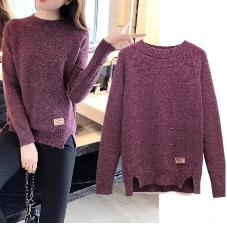 Elegant knitted pullover for women with textured fabric Lune London