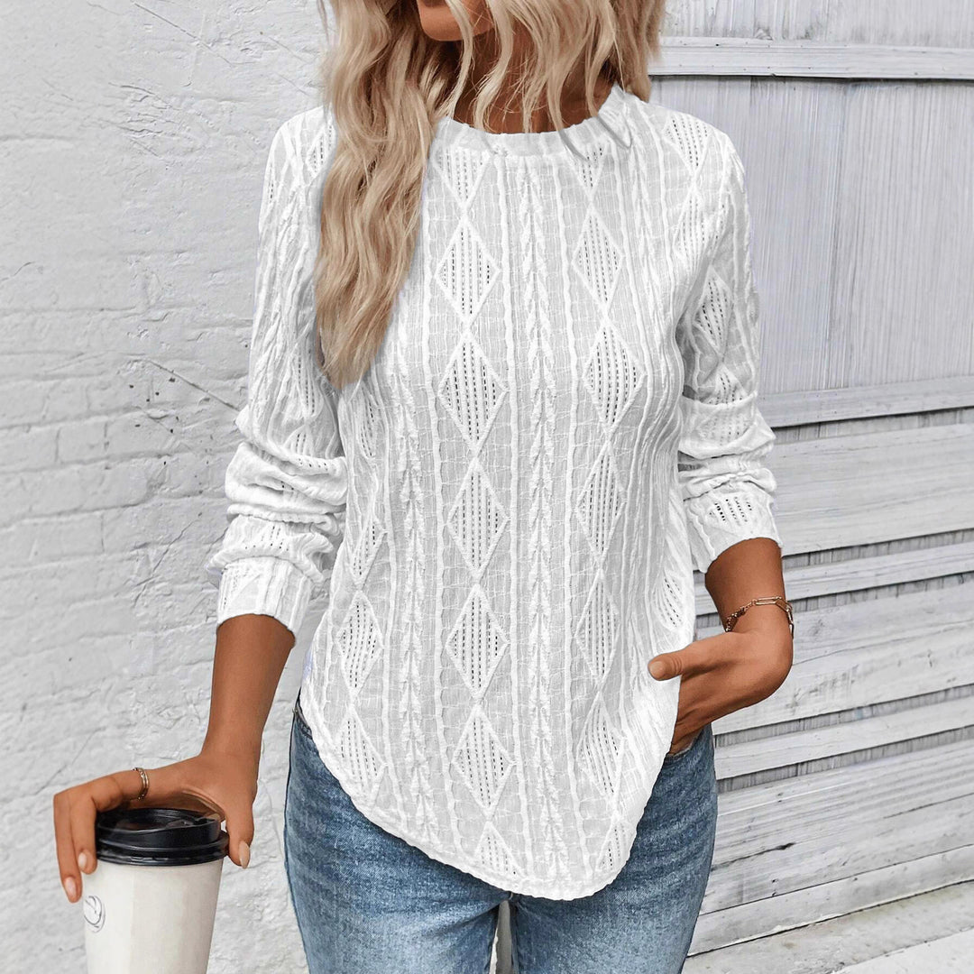 Femme à manches longues avec motif tricot décoratif Chic & Stil