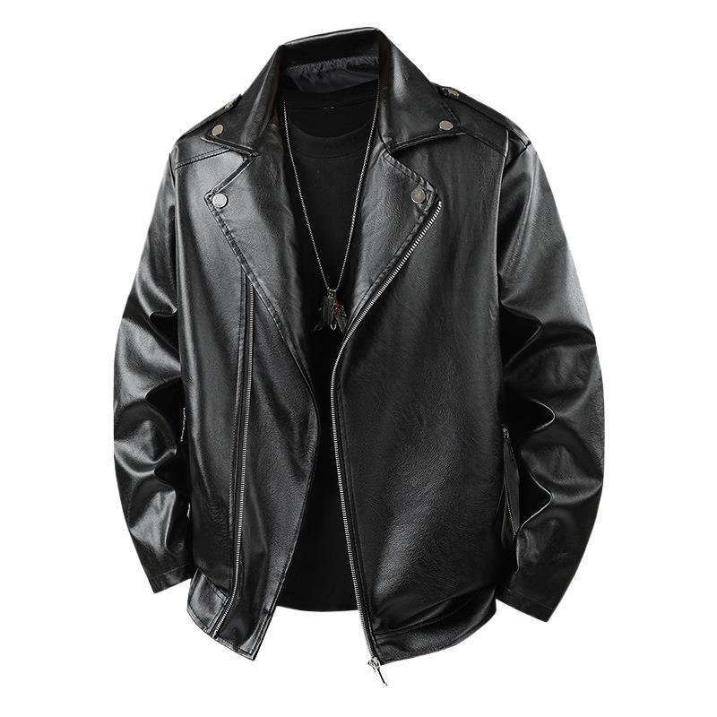 Ladies classic faux leather biker jacket Lune London