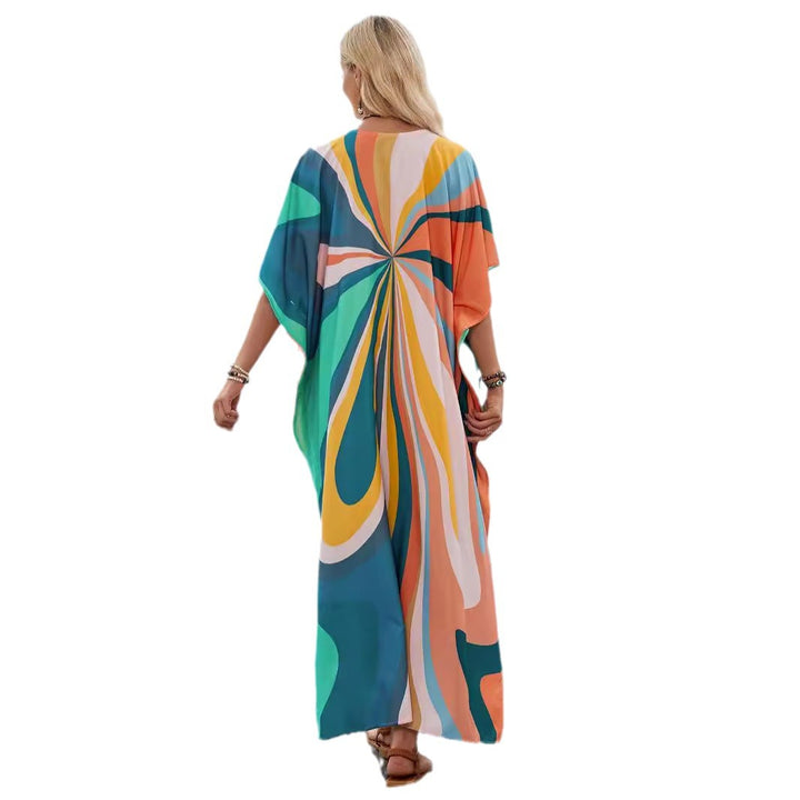 Lune London Women's Bright Patterned Kaftan Dress