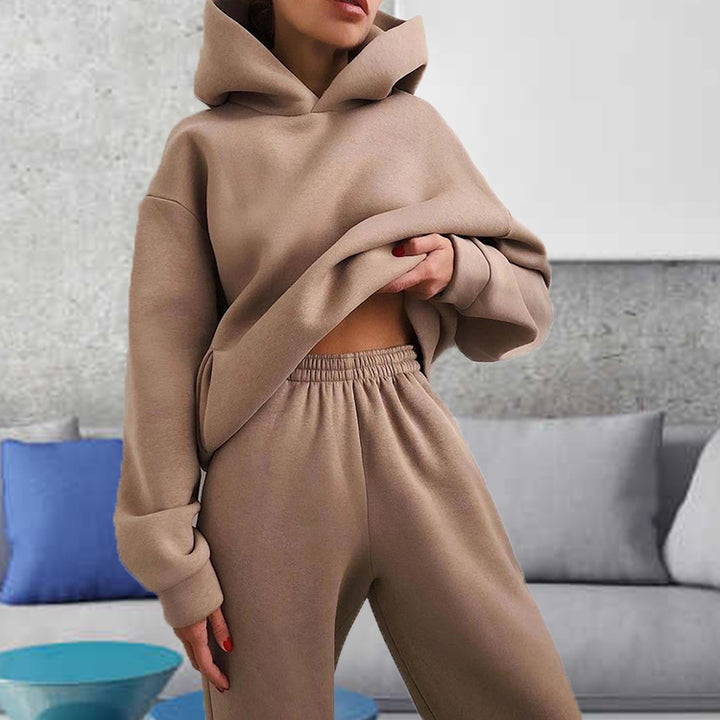 Ensemble de sweat à capuche surdimensionné et de pantalon de jogging pour femmes Chic & Stil