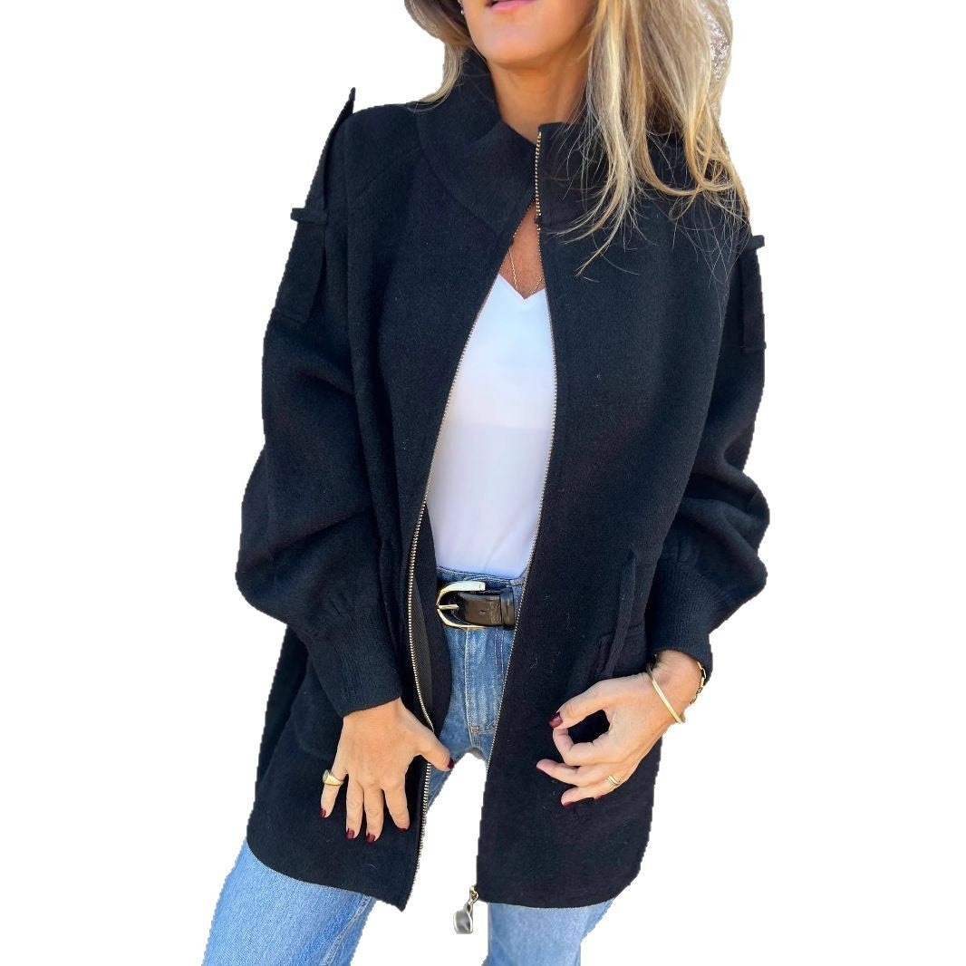 Fashionable and comfortable women's transition jacket with high collar Lune London