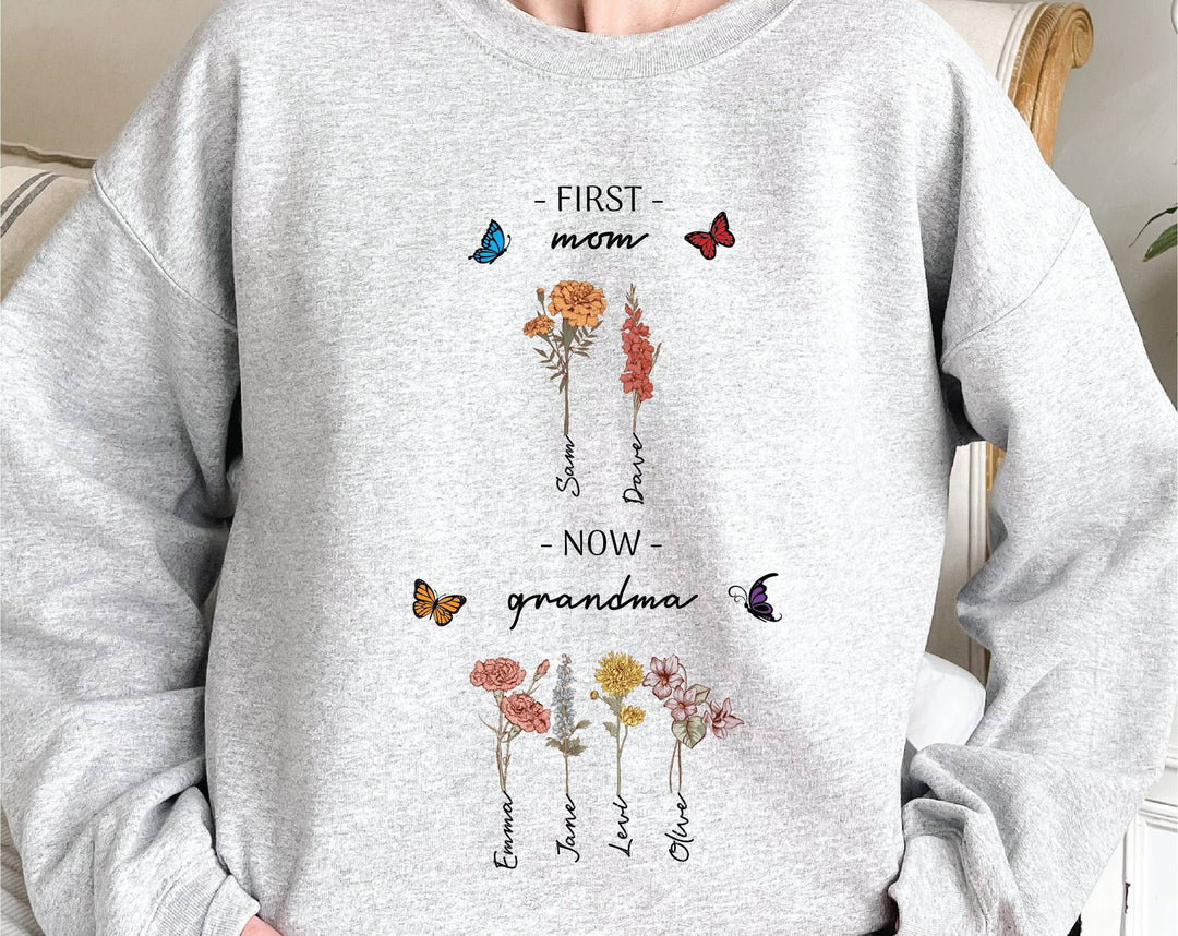 Sweat-shirt pour femmes avec imprimé floral et lettrage inspirant Chic & Stil