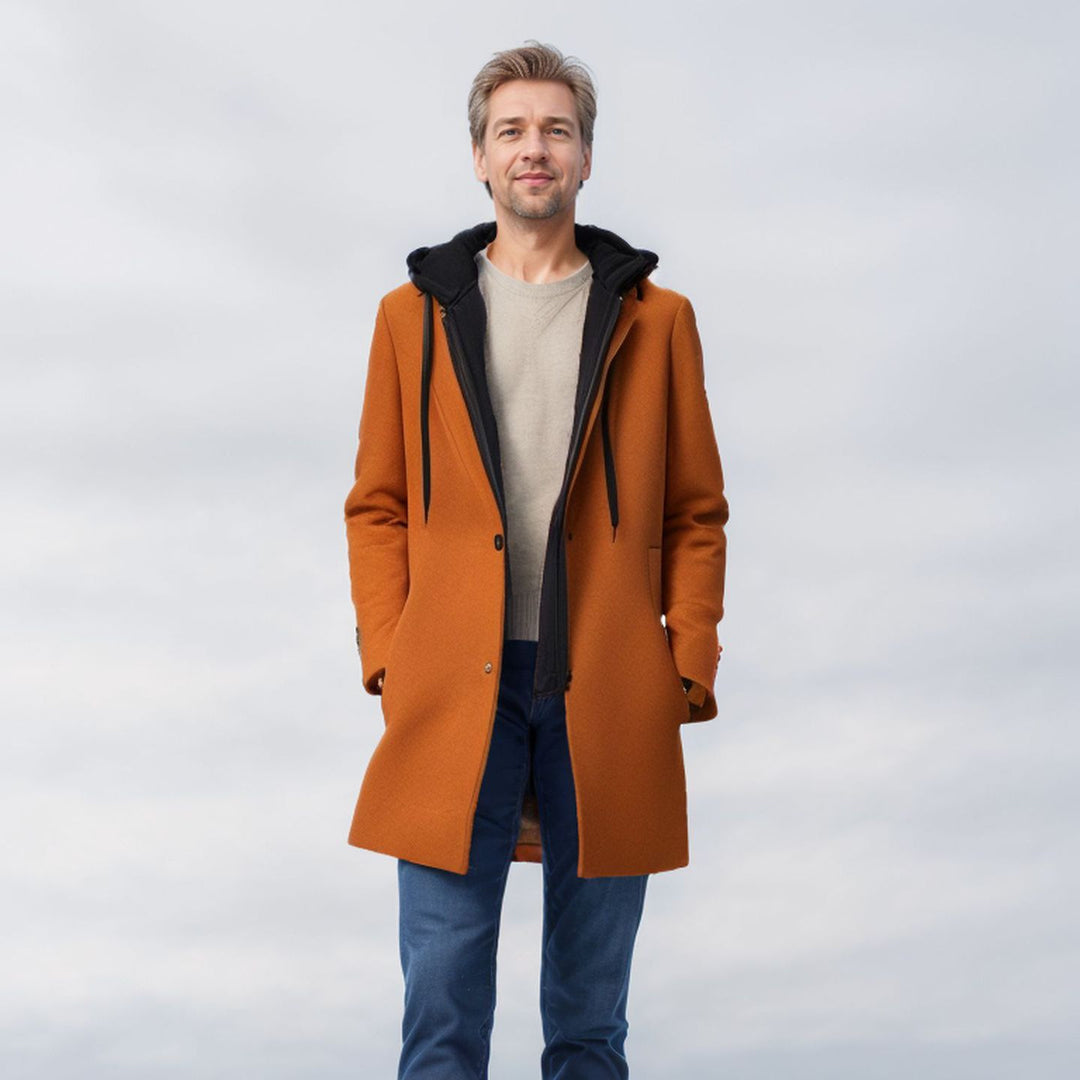 Fashionable women's transition coat with removable hood and practical pockets Lune London