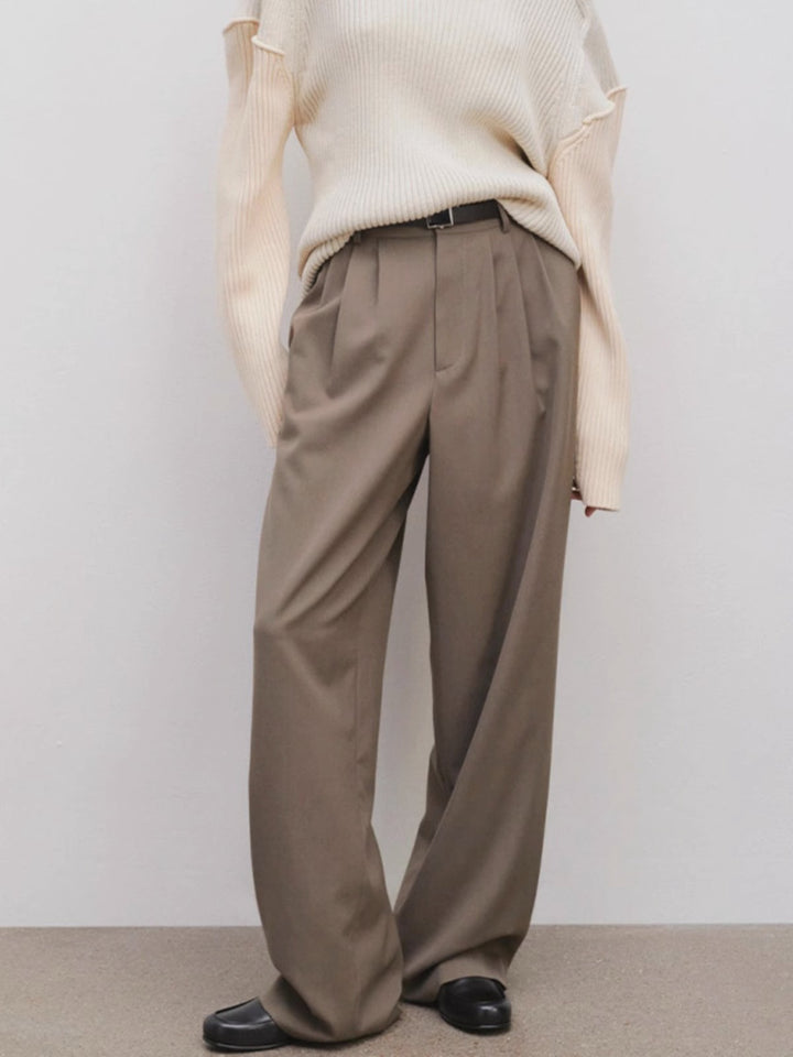 Pantalon élégant en tissu large pour femmes Chic & Stil