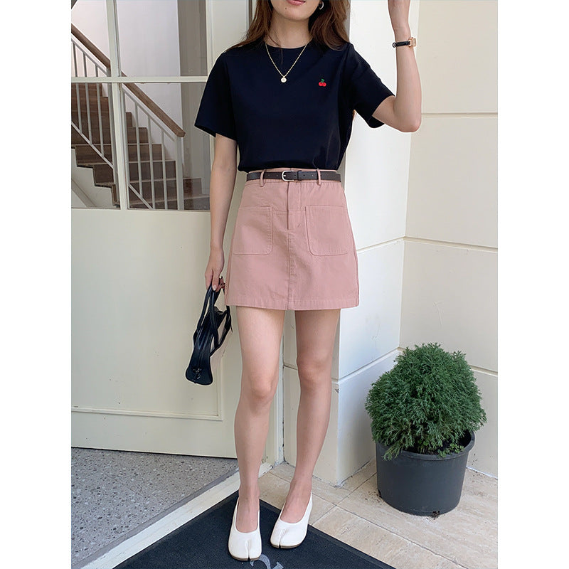 Women's short sleeve T-shirt with cute cherry motif Chic & Stil