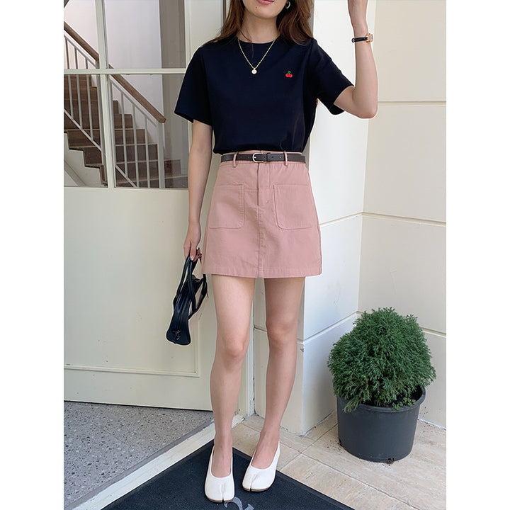 Women's short sleeve T-shirt with cute cherry motif Chic & Stil
