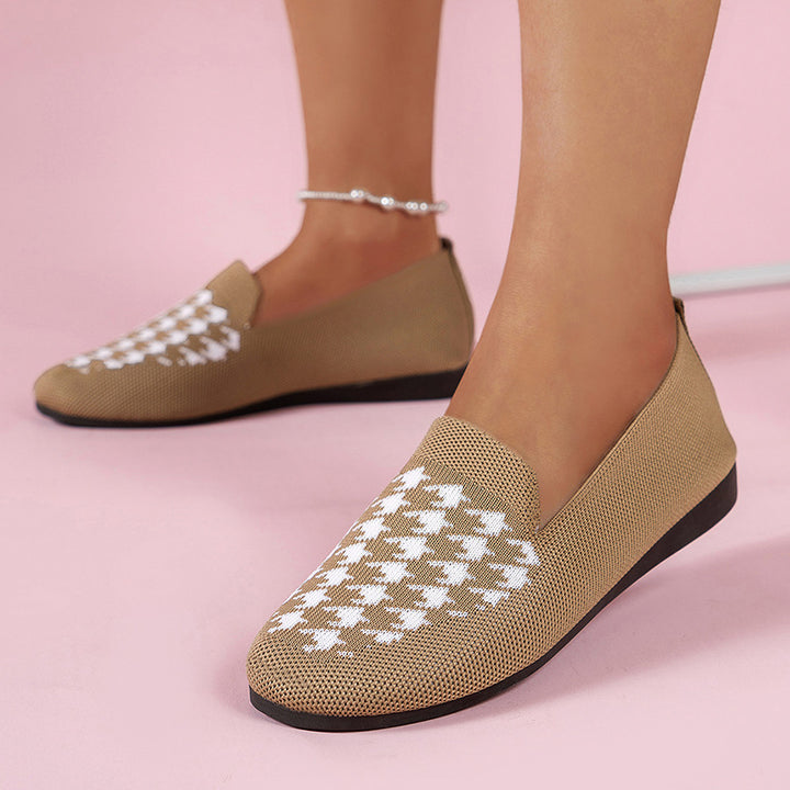 Ladies Patterned Slippers with Elastic Band Lune London