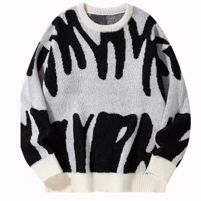 Ladies Oversized Sweater with Exciting Pattern Lune London