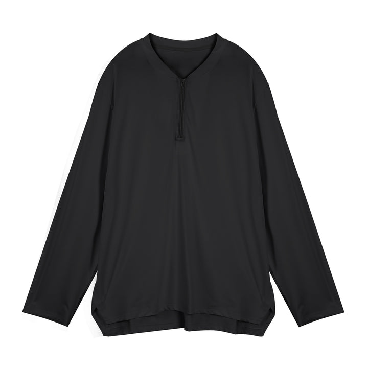Functional long-sleeve shirt for men with high collar and zipper Lune London