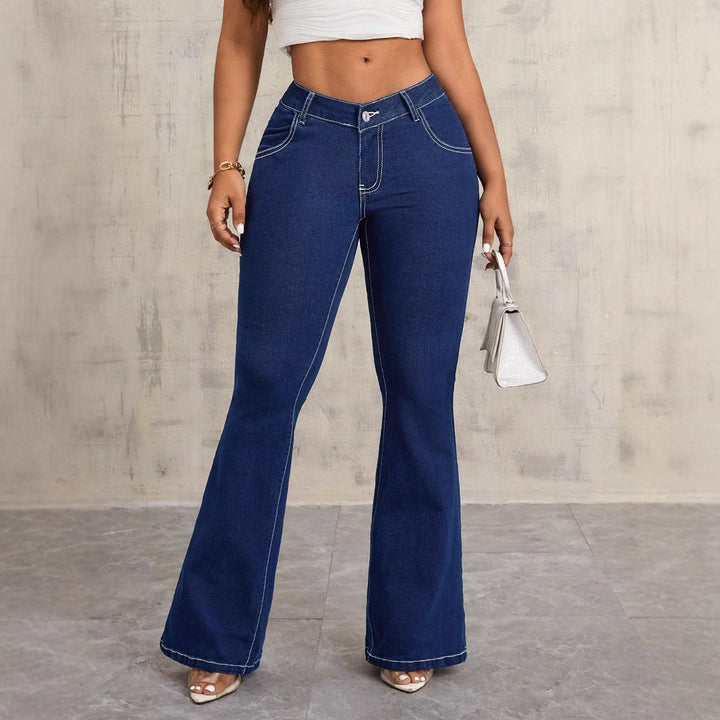 Jean taille haute évasé pour femmes Chic & Stil