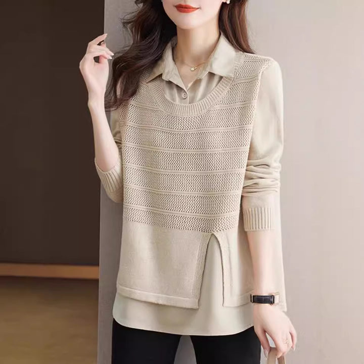 Layered fashion pullover for women with Lune London structure