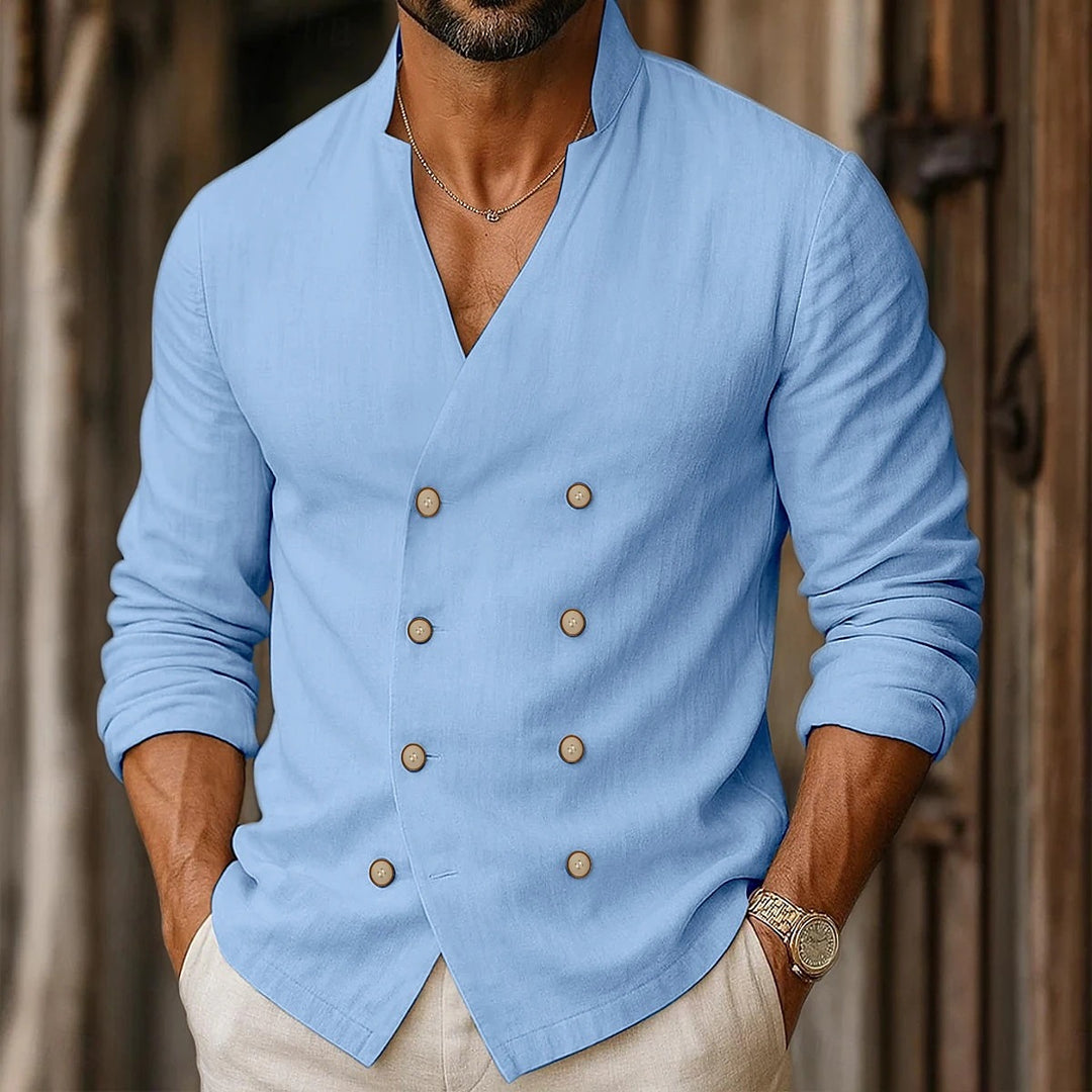 Men's fashion shirt with double row of buttons Lune London