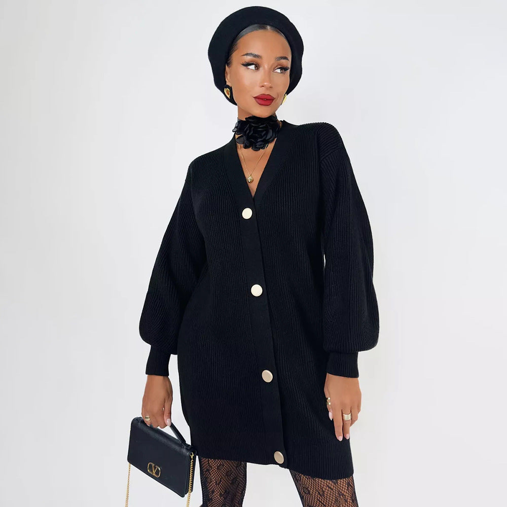 Manteau en tricot pour femmes avec coupe oversize et détails de boutons élégants Chic & Stil
